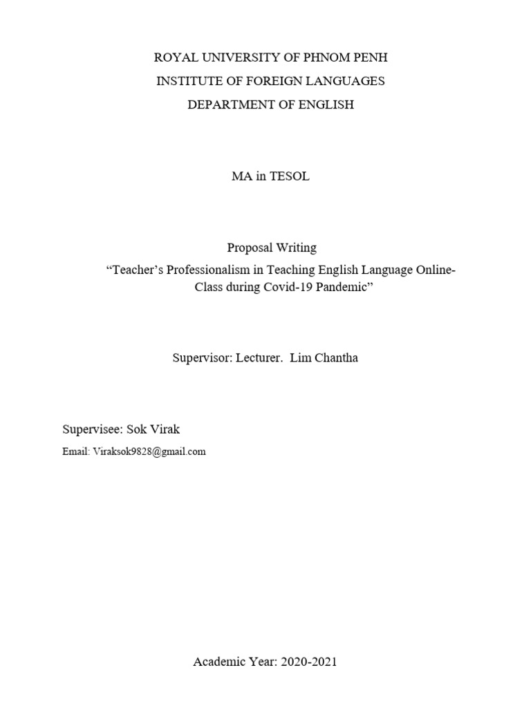 Teacher Professionalism in Online TESOL | PDF | Educational Technology ...