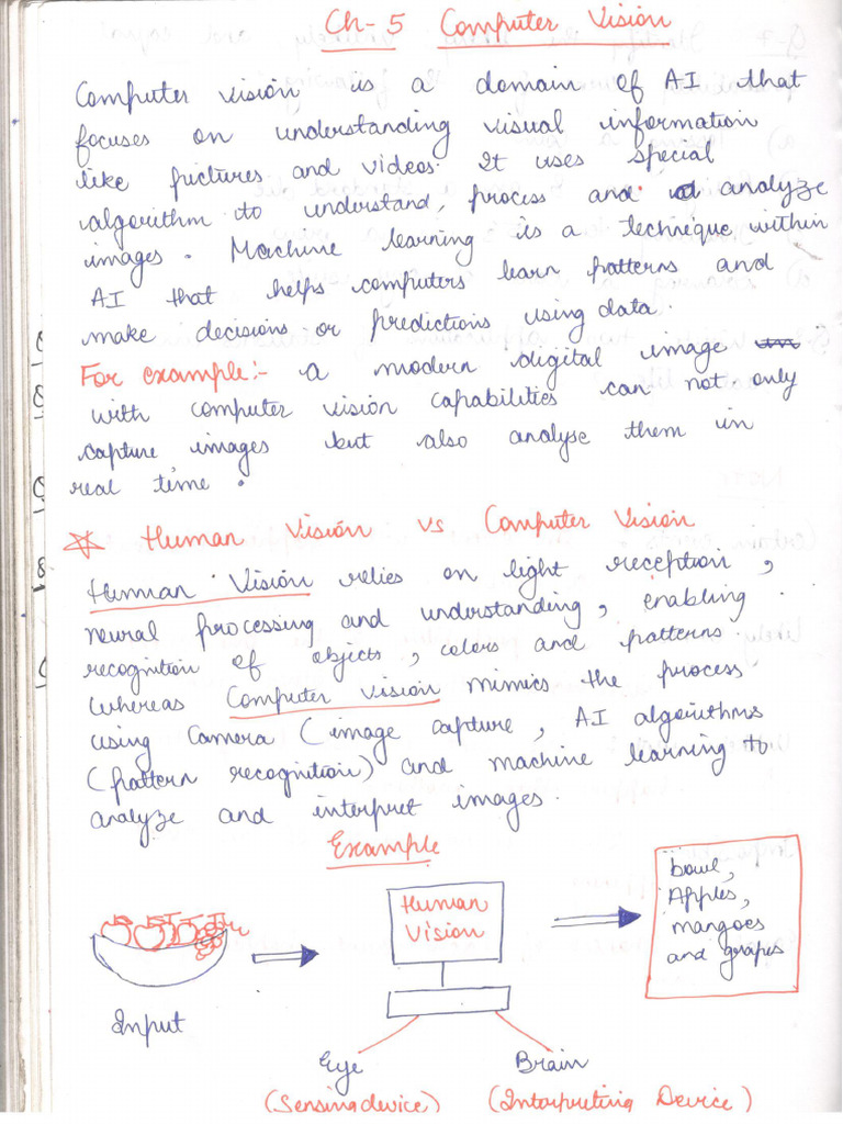 Notes Unit-5 Computer Vision | PDF