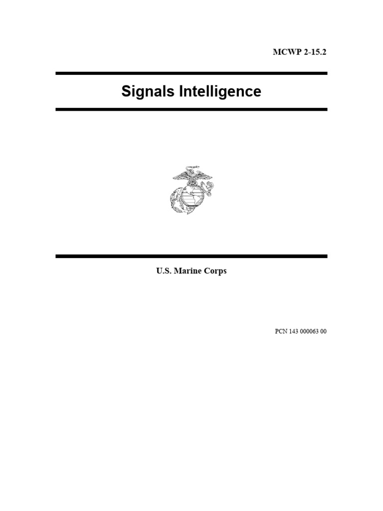Marine Corps Signals Intelligence Guide | PDF | Electronic Warfare ...
