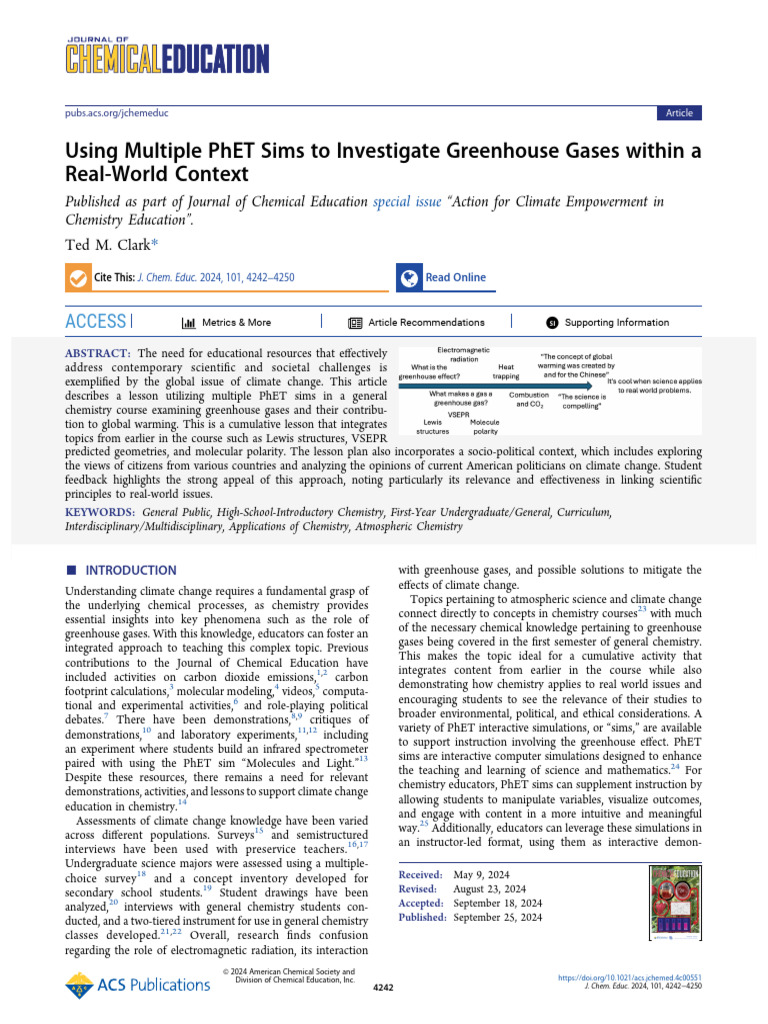 PhET Simulations for Teaching Greenhouse Gases | PDF | Greenhouse ...