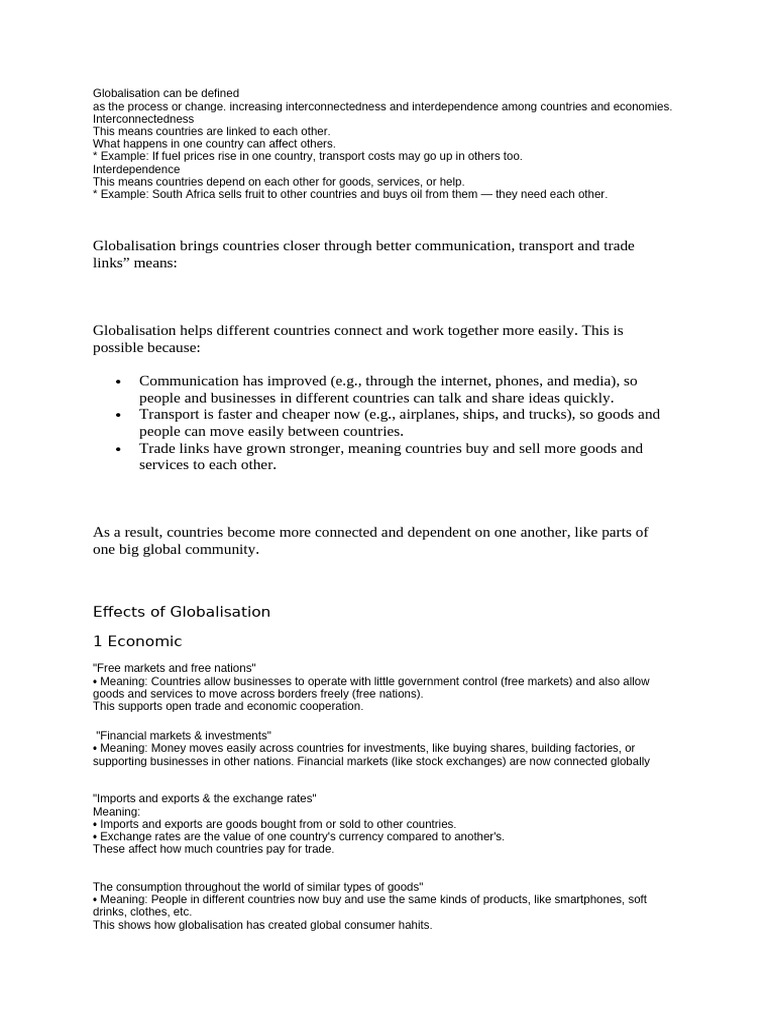 Understanding Globalisation: Key Concepts | PDF | Globalization | Democracy