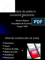 Metodele de Plata in Comertul Electronic