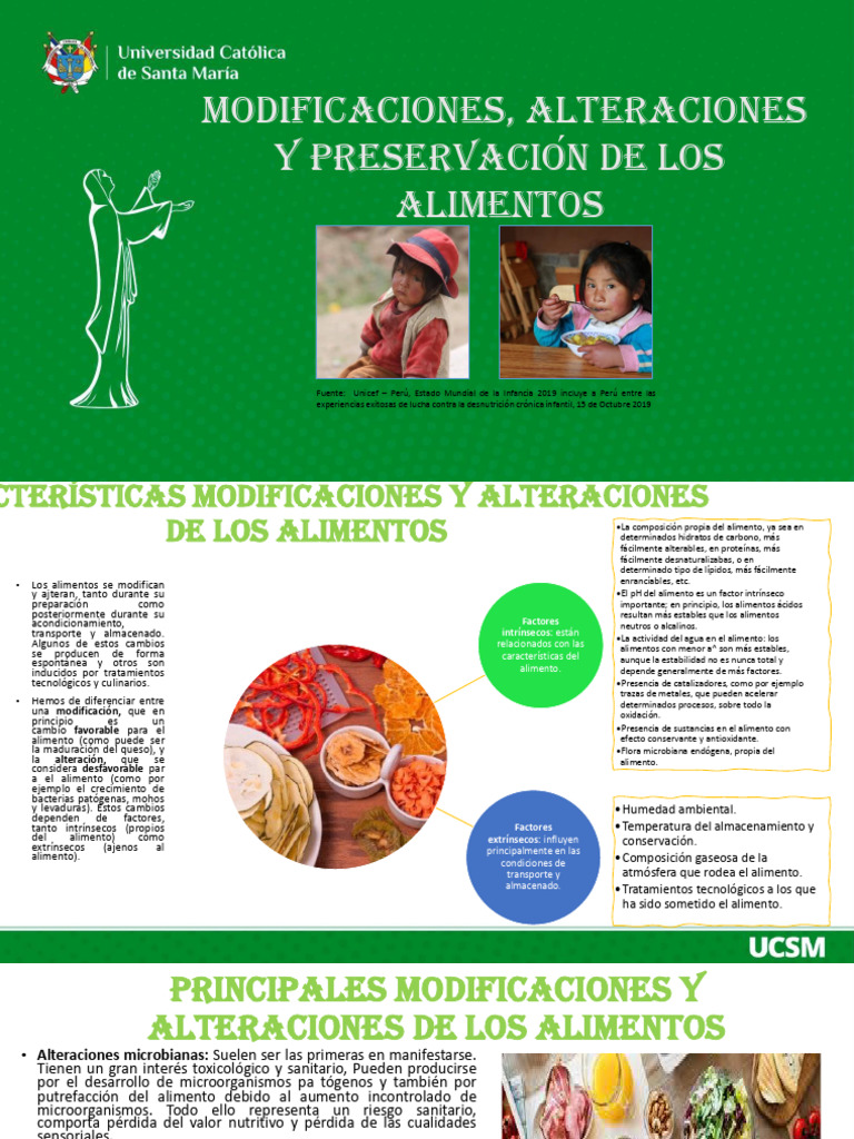 Modificaciones y Alteraciones en Alimentos | PDF | Alimentos | Las ...