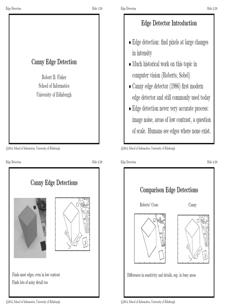 Canny Edge Detection Overview | PDF | Algorithms | Digital Signal ...