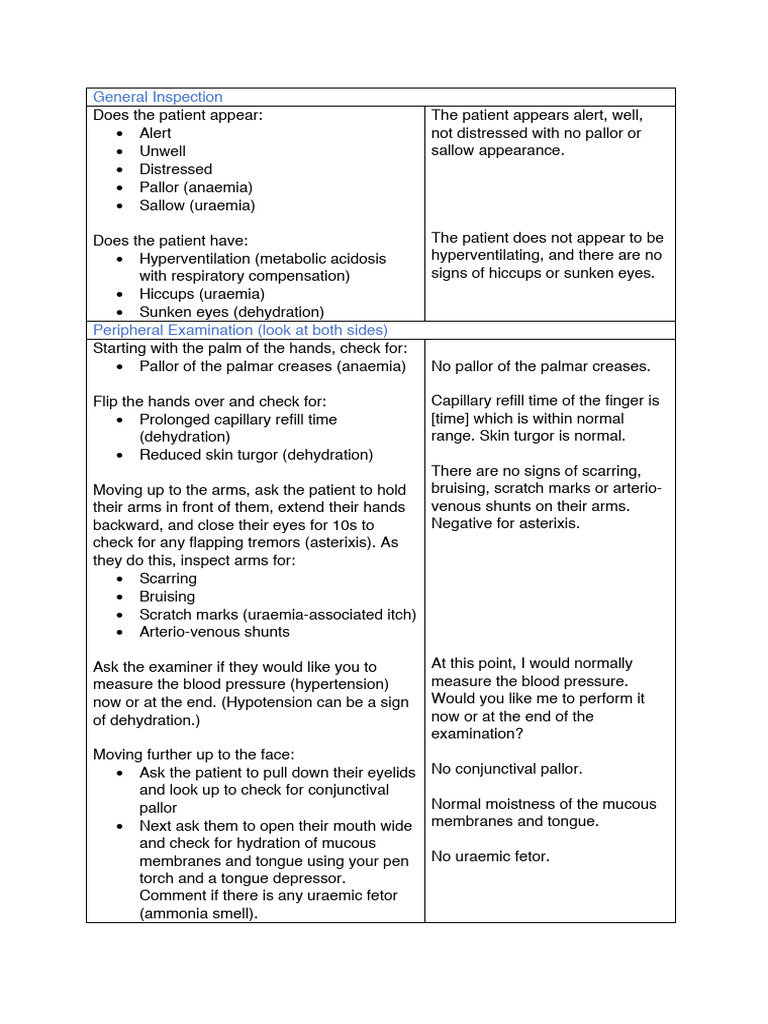 Assessing Patient Pallor and Hydration | PDF