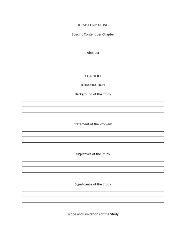 Thesis Formatting Guide and Structure | PDF