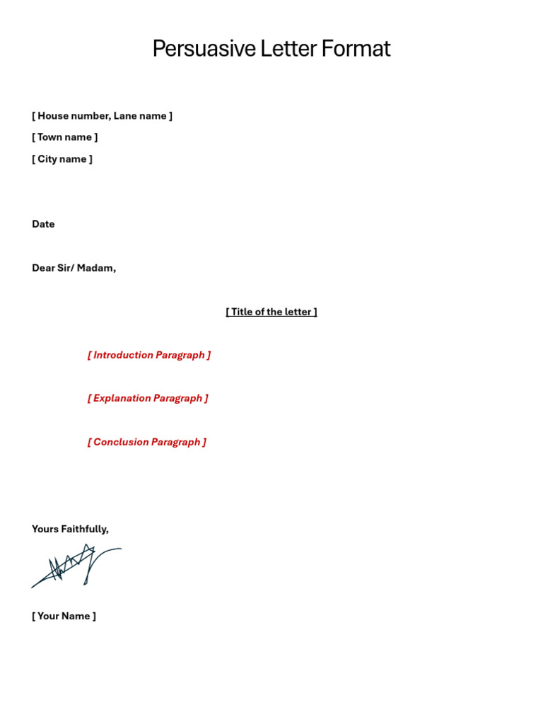 Persuasive Letter Writing Guide | PDF