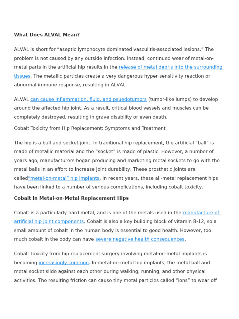 What Does ALVAL Mean | PDF | Implant (Medicine) | Human Diseases And ...