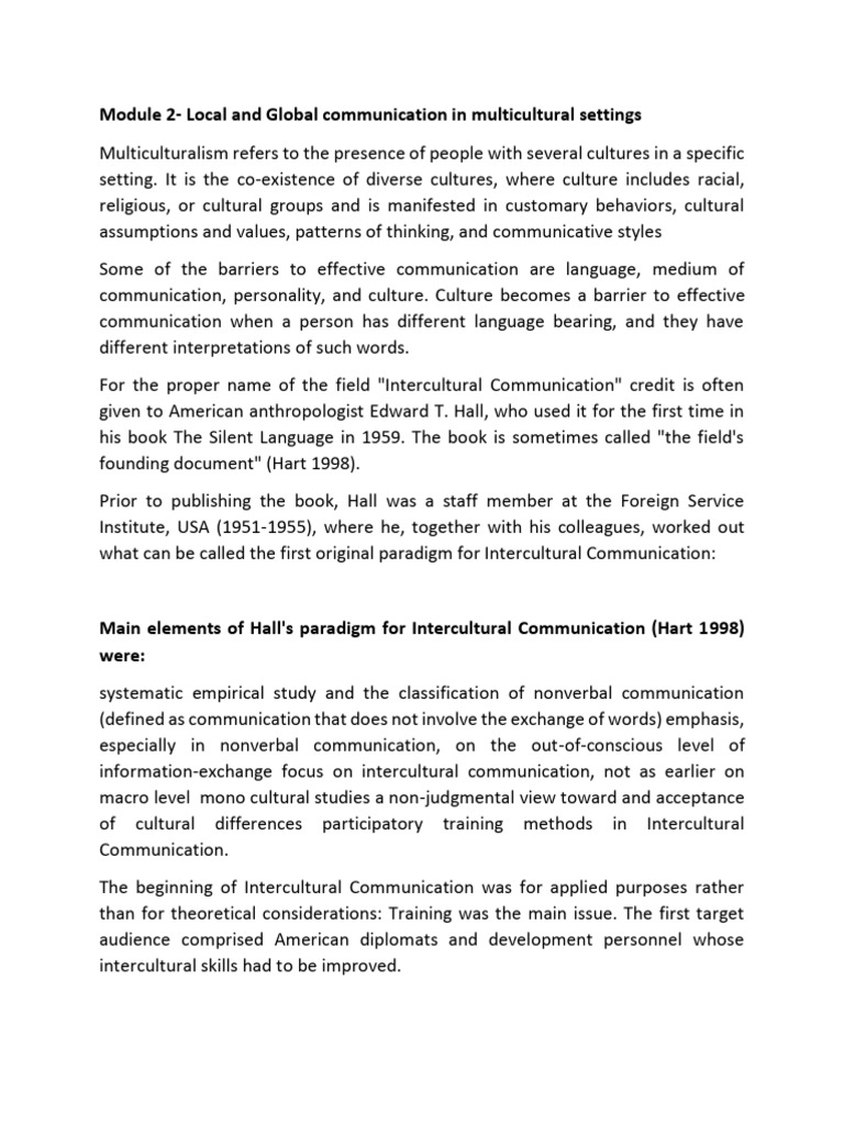 Effective Communication in Multicultural Workplaces | PDF | Cross ...