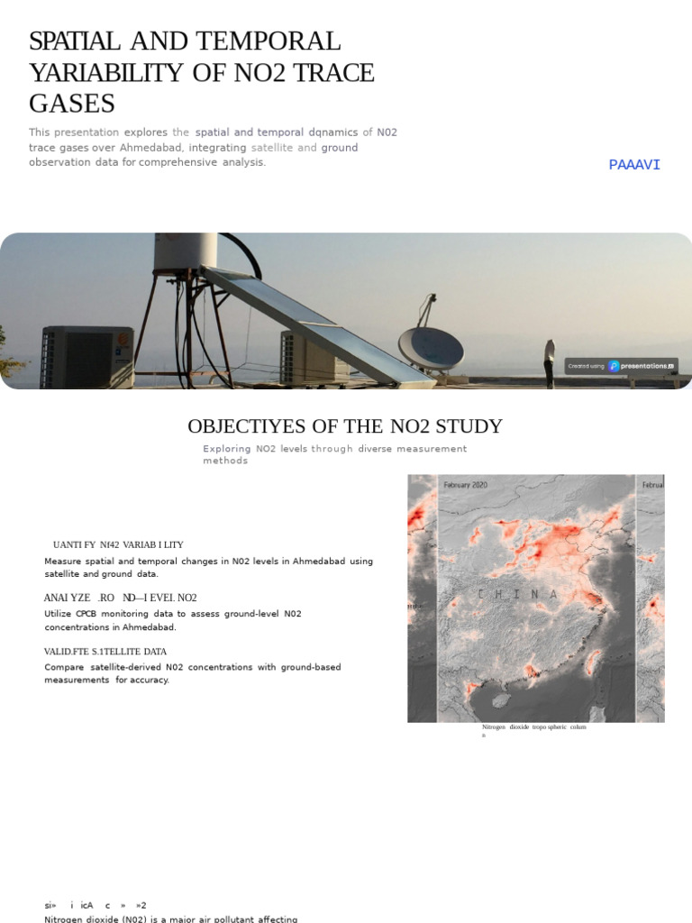 Spatial and Temporal Variability of NO2 Trace Gases Over Ahmedabad ...