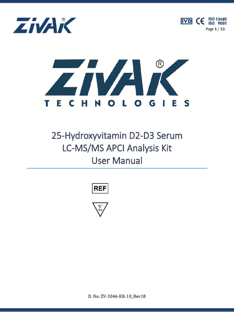 Vitamin D2-D3 Serum Analysis Kit Guide | PDF | High Performance Liquid ...