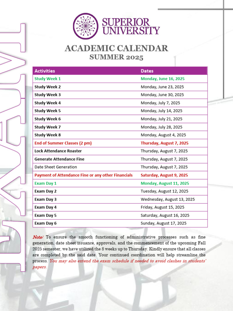 Summer 2025 Academic Calendar | PDF