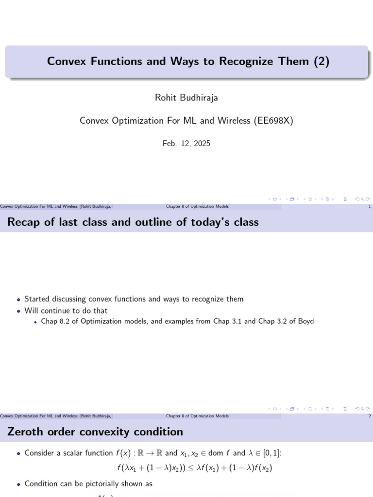 Recognizing Convex Functions | PDF | Mathematical Optimization ...