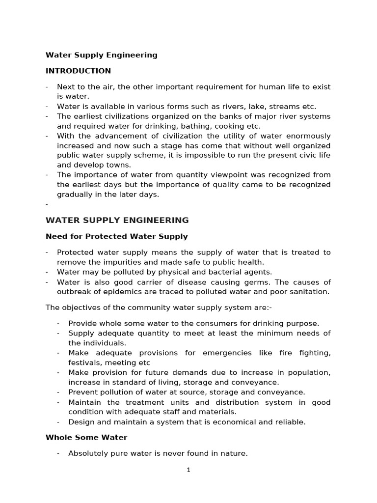 Water Supply Engineering Overview | PDF | Sodium Carbonate | Water