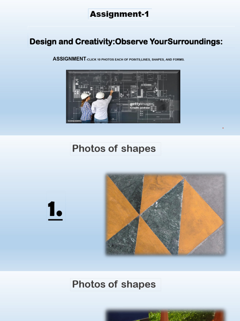 Photo Assignment: Points, Lines, Shapes | PDF