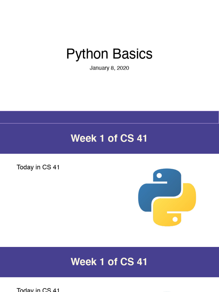 Python Basics: Data Types & Control Flow | PDF | Pointer (Computer ...