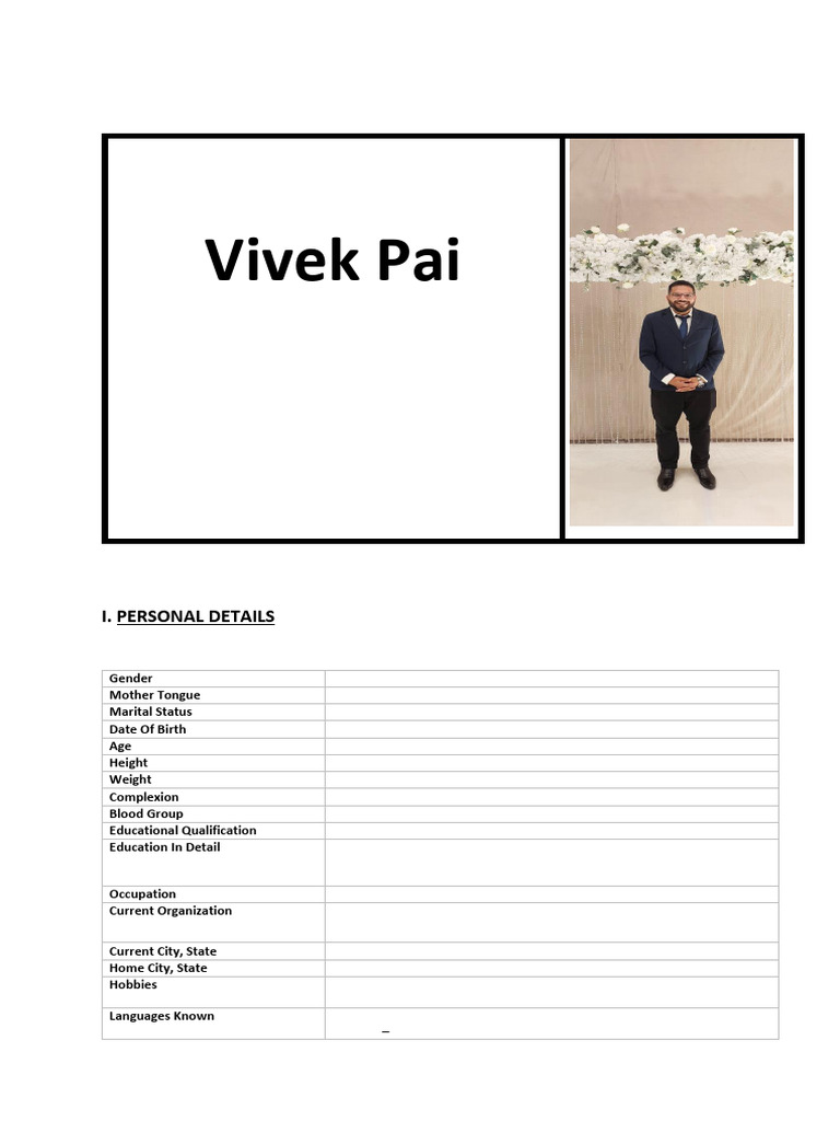 Vivek Pai: Civil Engineer Profile | PDF