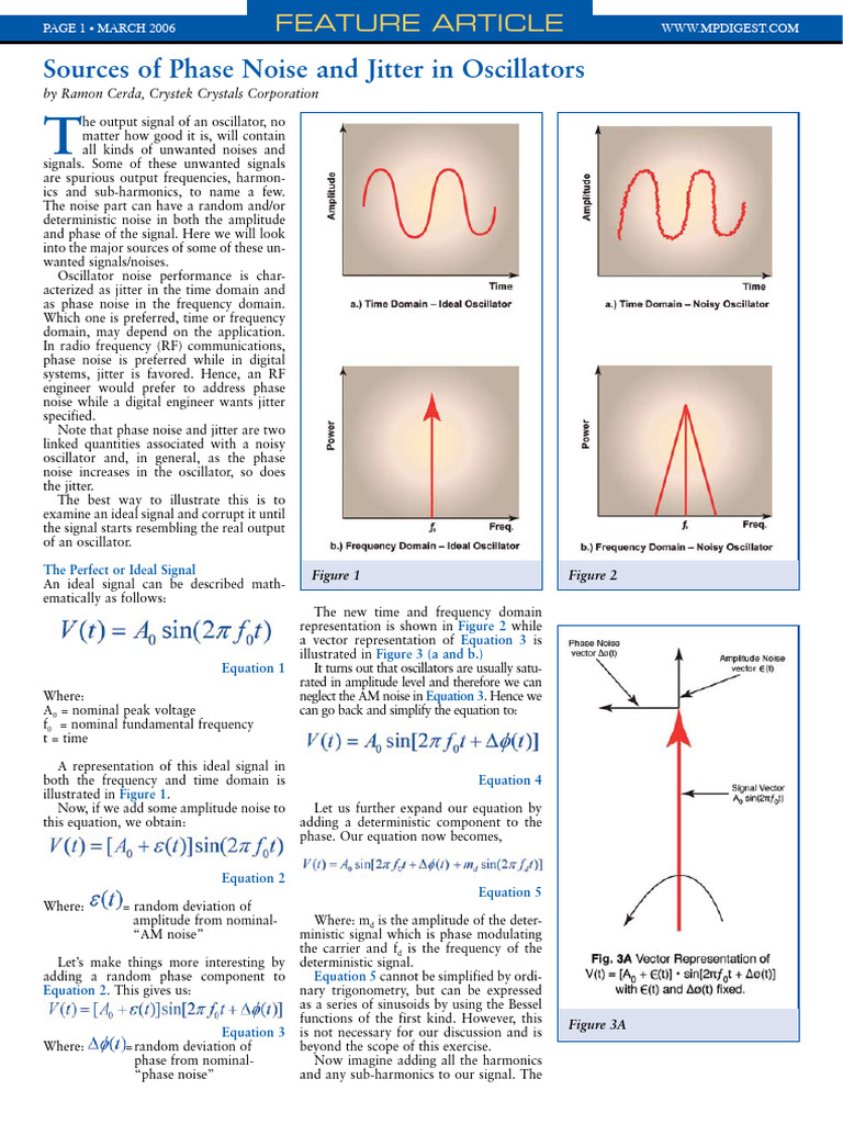 Sources of Phase Noise in Oscillators | PDF | Electronic Oscillator ...