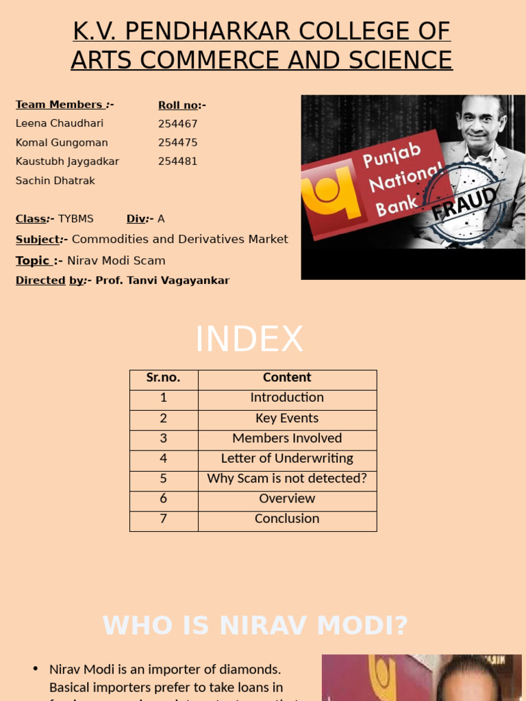 Nirav Modi Scam: Key Insights and Impact | PDF | Economies | Money