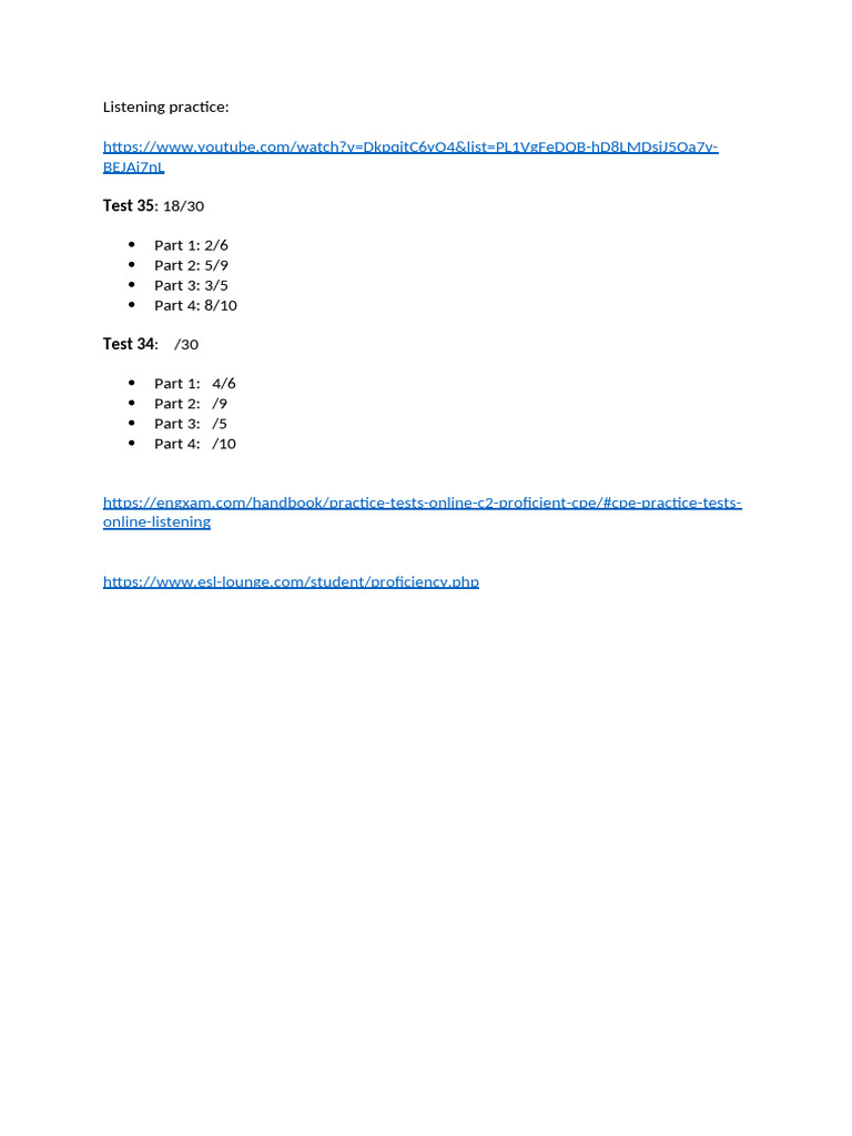 Listening Practice | PDF