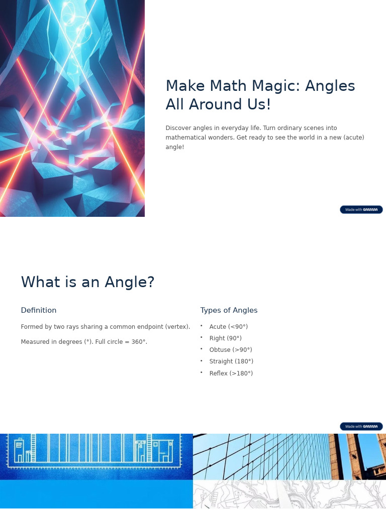 Make Math Magic Angles All Around Us | PDF | Angle | Geometric Measurement