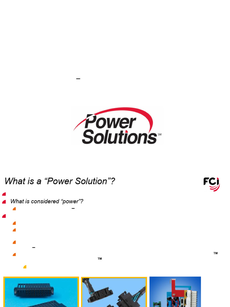 TTI FCI Power Products Presentation | PDF | Electrical Engineering ...