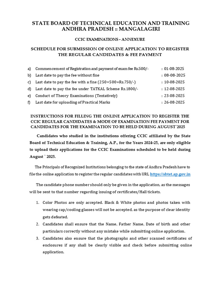 CCIC - August-2025 Schedule - Compressed | PDF