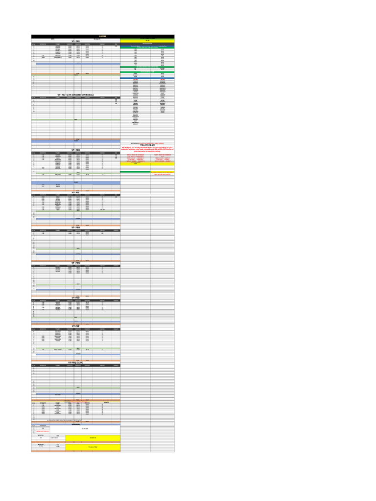 Flight Training Schedule Overview | PDF