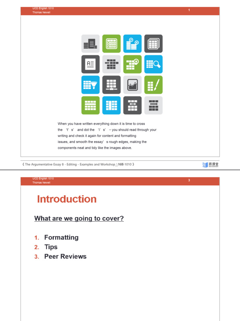 The Argumentative Essay 8 - Editing - Examples and Workshop - 16B-1010 ...