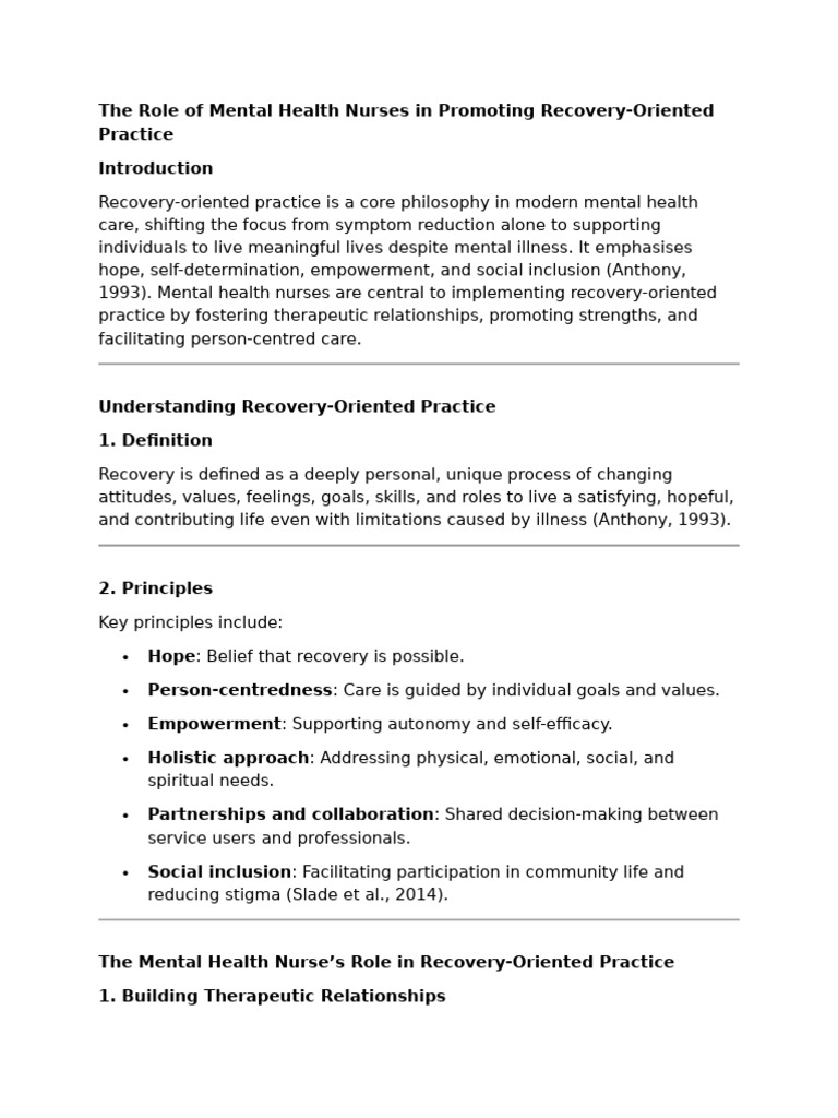 Importance of Psychology in Nursing | PDF | Mental Health | Social ...