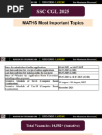 SSC CGL Maths Formulas | PDF
