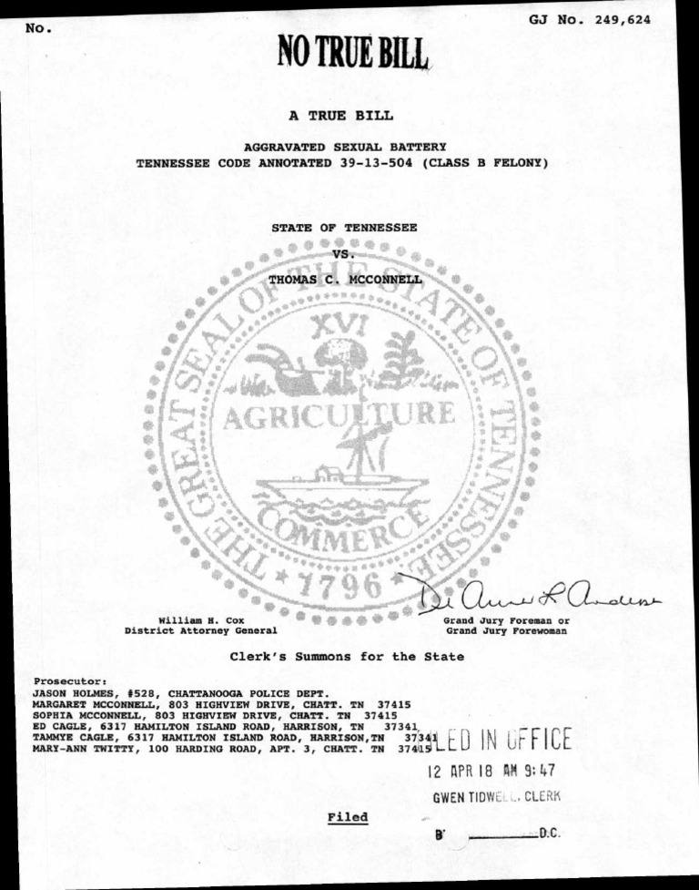 No True Bill From Hamilton County Grand Jury