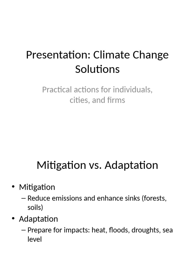 Presentation_Climate_Change_Solutions | PDF