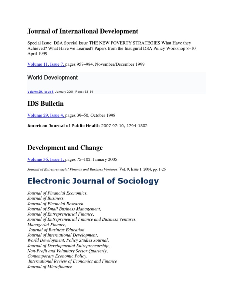Journals | PDF | Finance & Money Management | Social Science