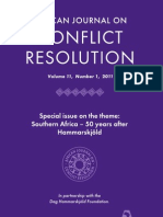 Special AJCR Issue On The Theme: Southern Africa - 50 Years After Hammarskjöld