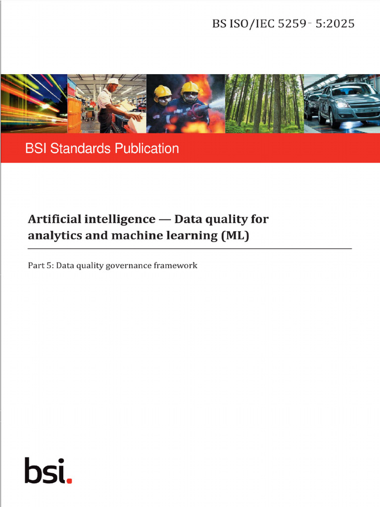 （高清可复制） BS ISO IEC 5259-5-2025 Artificial Intelligence Data Quality | PDF