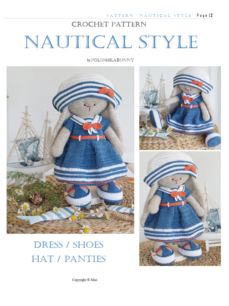Nautical Style Crochet Pattern | PDF | Crochet | Clothing