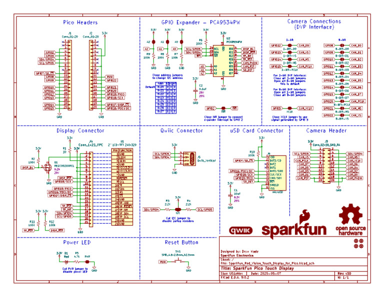 SparkFun Pico Touch Display Schematic | PDF | Computer Engineering ...