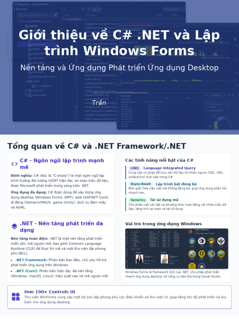 Giới Thiệu Công Nghệ c Sharp Dot Net Và Lập Trình Windows Forms, Tạo ...