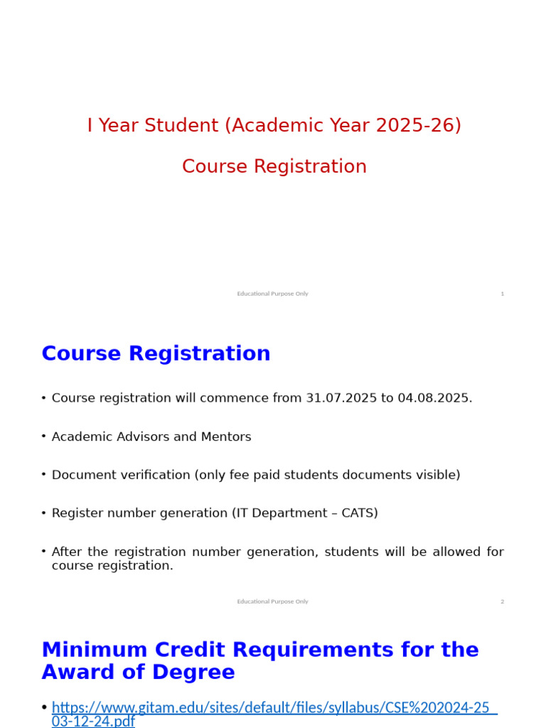 Course Registration Steps for Students | PDF | Algebra | Equations