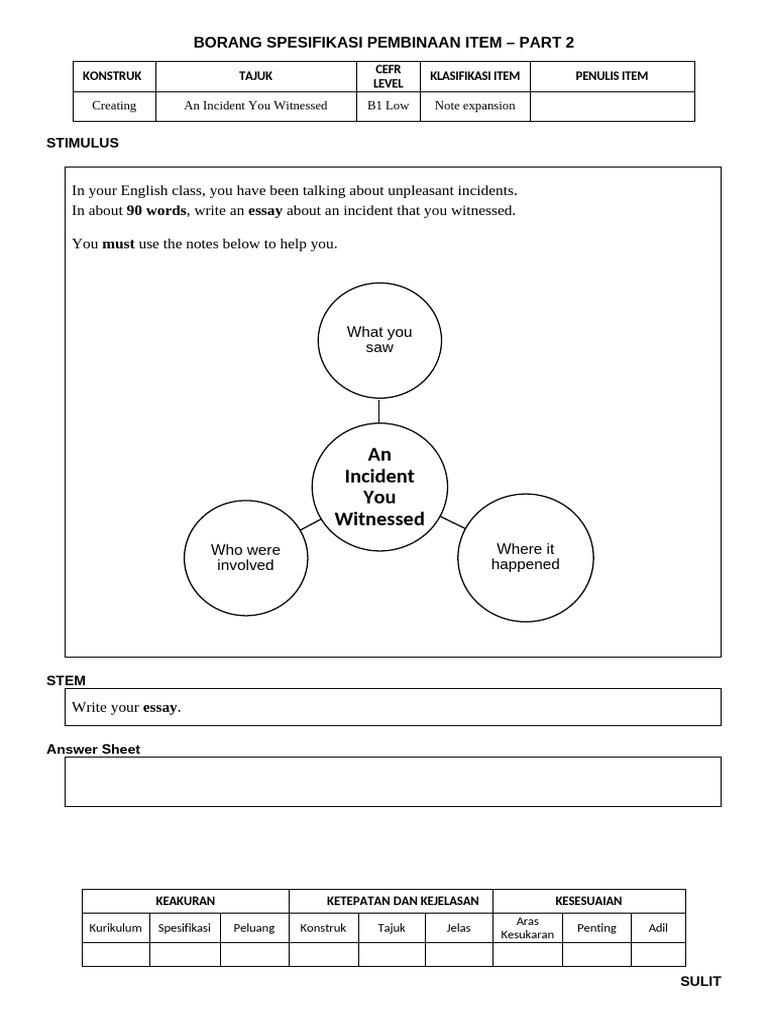 Writing - Part 2 F1 | PDF