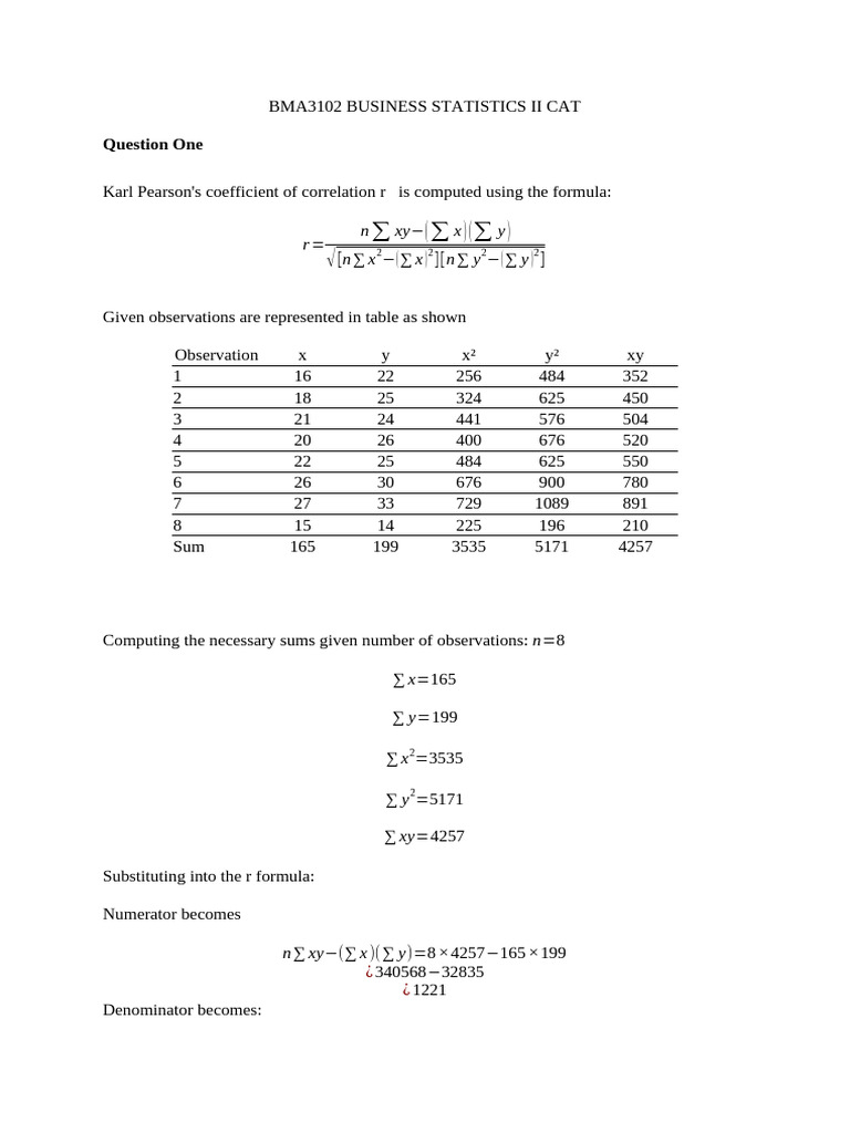 Business Statistics II Solutions Guide | PDF | Statistical Significance ...