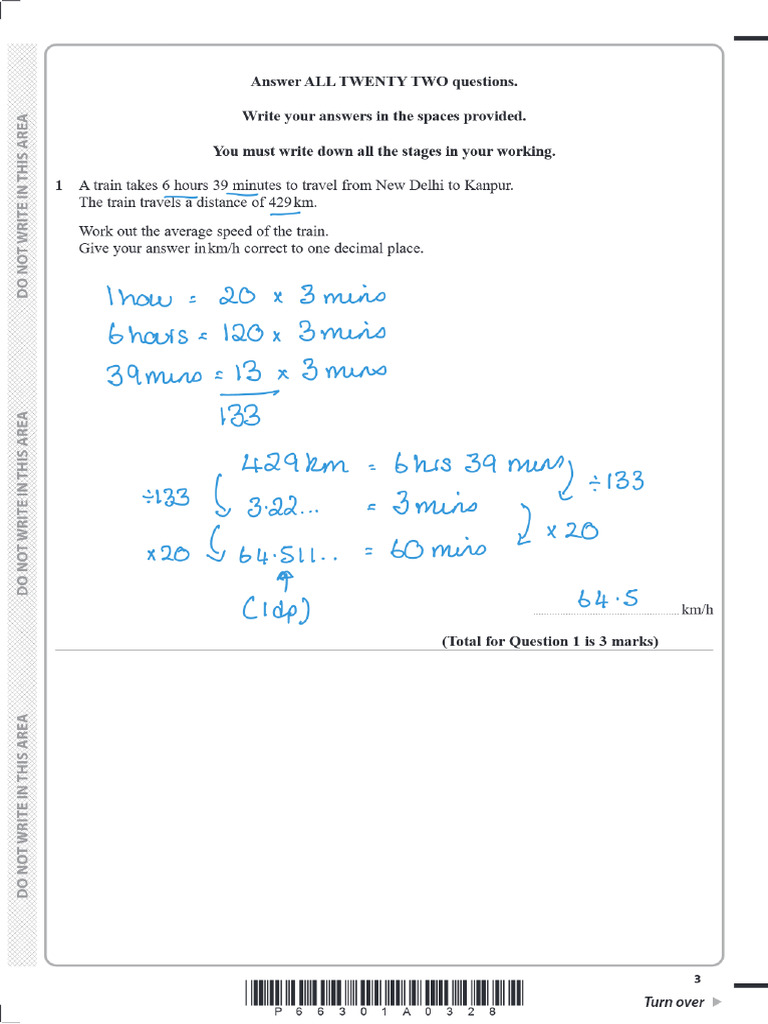 Edexcel IGCSE Maths Igcse A January 2021 Paper 2H Written MS | PDF