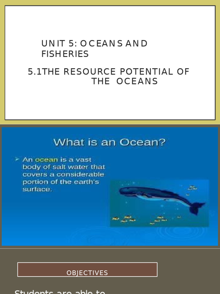 Ocean Resources and Fisheries Overview | PDF | Continental Shelf | Oceans