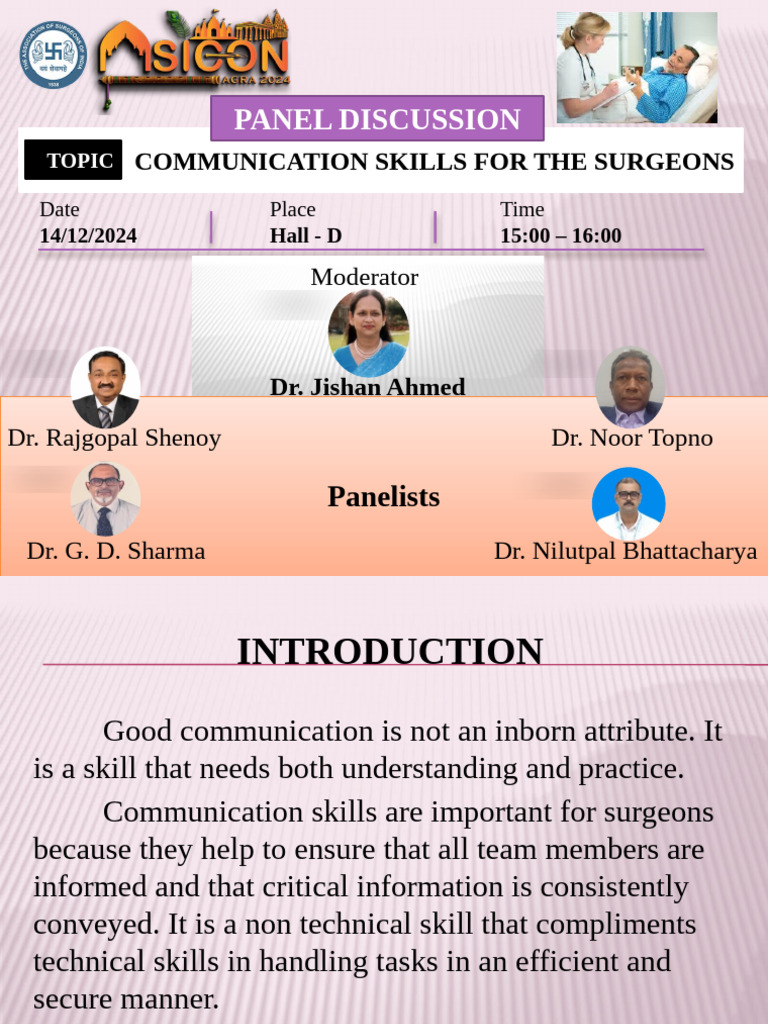 Essential Communication Skills for Surgeons | PDF | Nonverbal ...