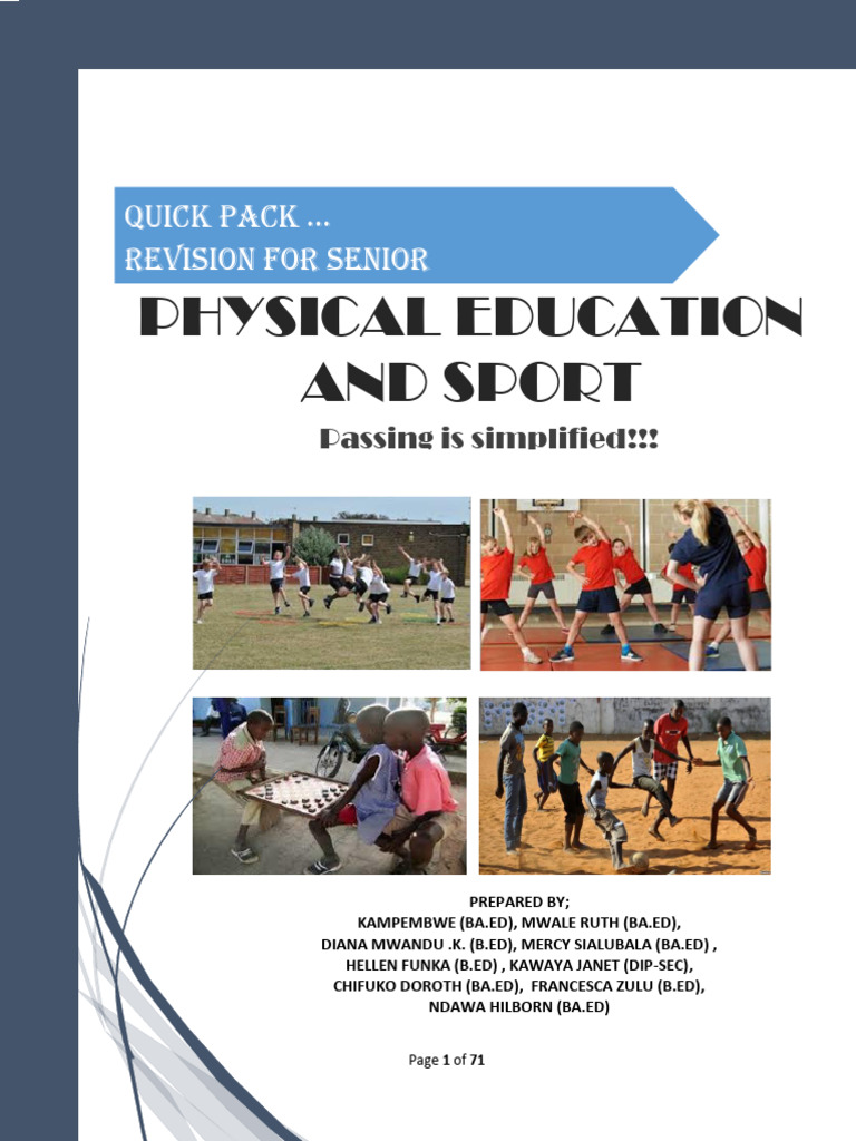 Physical Education Revision Guide | PDF | Physical Fitness | Lever