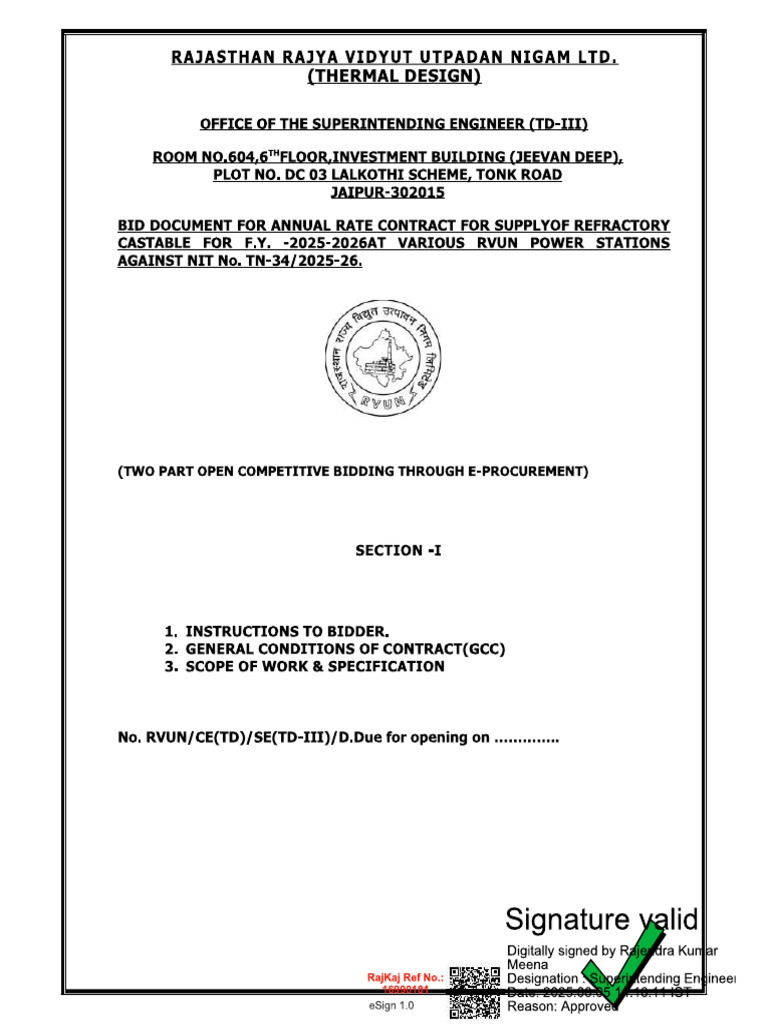 Tender Documents | PDF