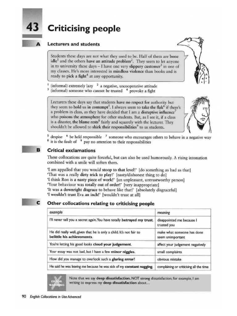 43 Criticising People | PDF