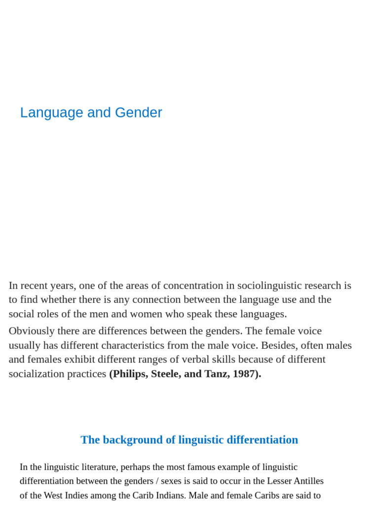 Gender Differences in Language Use | PDF | Linguistics | Thai Language