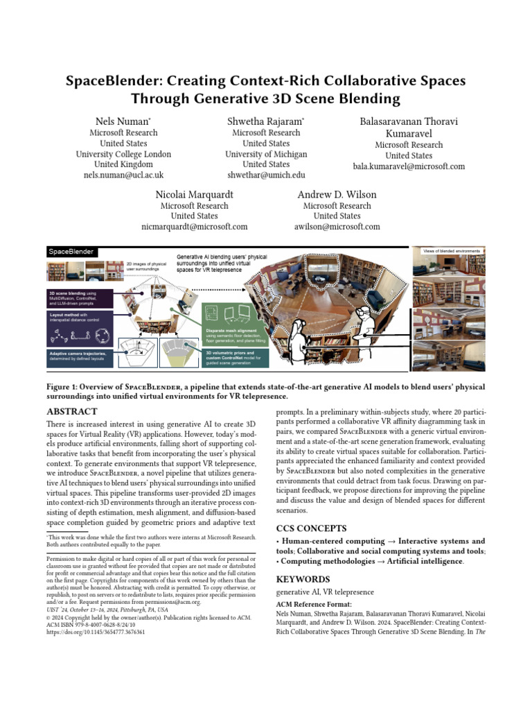 SpaceBlender Creating Context-Rich Collaborative Spaces Through ...